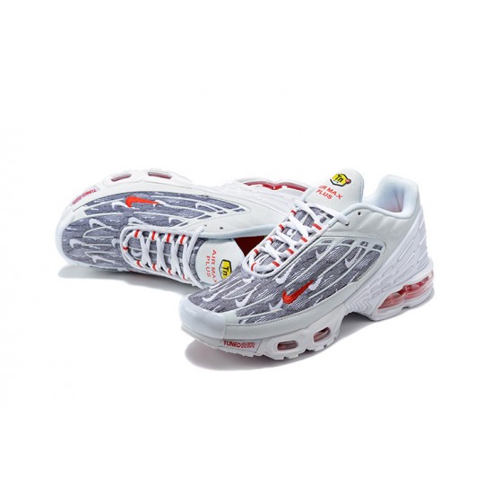Women/Men Sports Shoes Nike Air Max Plus 3 White Grey DH4107-100