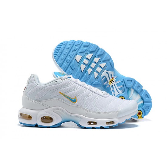 Men Sports Shoes Nike Air Max Plus Tn White Blue