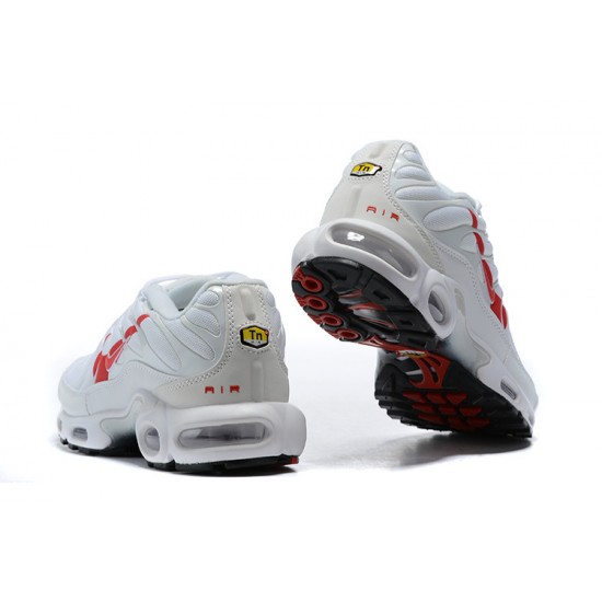 Men Sports Shoes Nike Air Max Plus Tn White Red CU3454-100 Men Sports Shoes Nike Air Max Plus Tn White Red CU3454-100