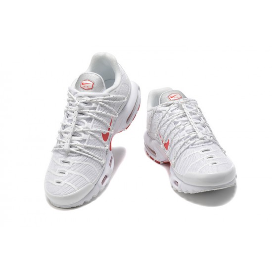 Men Sports Shoes Nike Air Max Plus Utility White Red FN3488-100