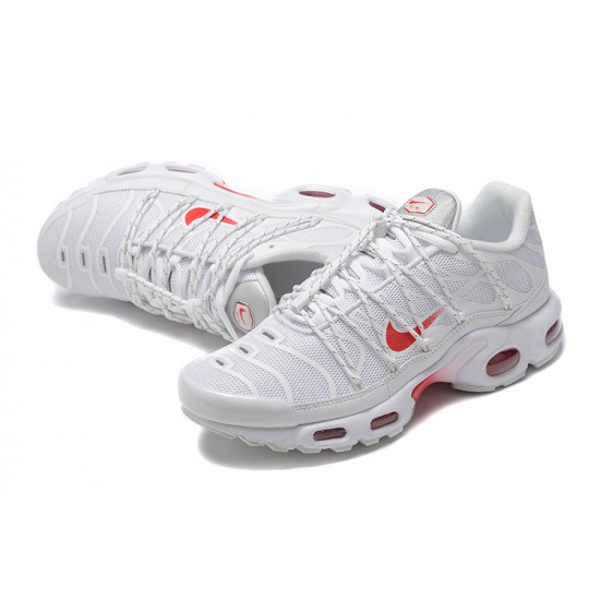 Men Sports Shoes Nike Air Max Plus Utility White Red FN3488-100