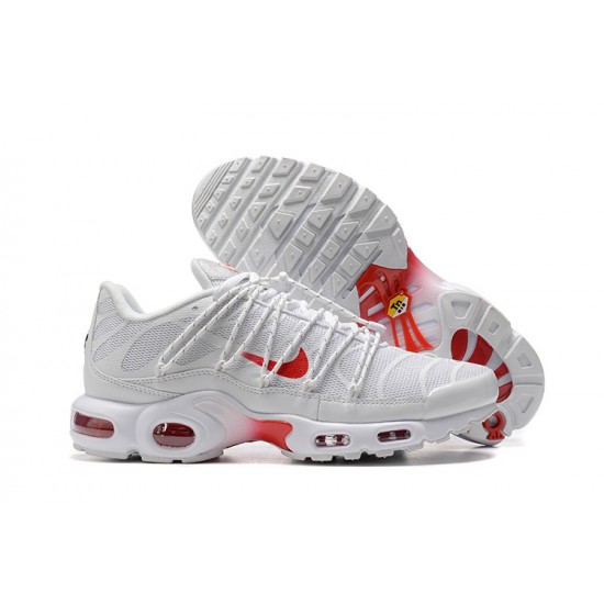 Men Sports Shoes Nike Air Max Plus Utility White Red FN3488-100